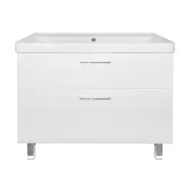 Тумба с раковиной Azario Ника 90 CS00089956, напольная, Белая глянцевая