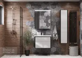 Пенал Roca Ronda ZRU9302967 подвесной цвет, Белый глянец, антрацит