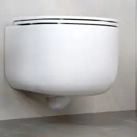 Унитаз подвесной AVS Декарт 801-0036-P-T2-GW безободковый, со смывом Торнадо, белый