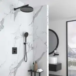 Душевая система  Vincea Inspire VSFW-3I21MT2MB VSFW-3I21MT2MB  с термостатом, встраиваемая, черный матовый