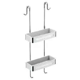 Полка AVS Kori, 30 см, хром, двухъярусная