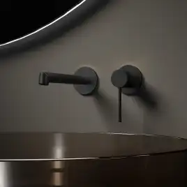 Смеситель для раковины Vincea Rim VBFW-2RM1MB встраиваемый однорычажный, черный матовый