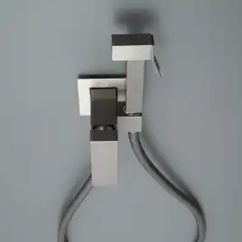 Гигиенический душ со смесителем AVS Cube 811-231-GM, оружейная сталь