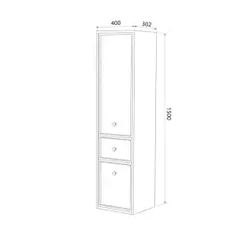 Шкаф пенал IDDIS Torr 40 TOR40D0i97 подвесной, Темно-серый