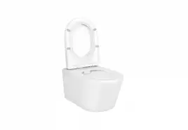 Подвесной унитаз Aquatek Оберон AQ1363W-00 безободковый, с сиденьем микролифт, Белый
