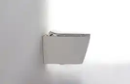 Унитаз подвесной CeramaLux 5170, безободковый с сиденьем микролифт Белый