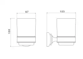 Стакан для ванной Aquatek Классик AQ4504MB, Черный матовый