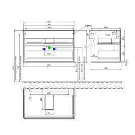Тумба с раковиной IDDIS Oxford Neo 80, подвесная, Белая, OXN80W0i95K