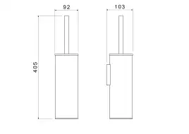 Ершик для унитаза Aquatek Европа AQ4611BGM, Оружейная сталь