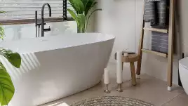Ванна Salini Sofia 185х90 102519G из материала S-Sense, Белая глянцевая
