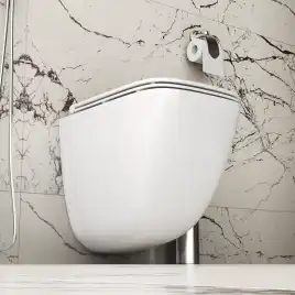 Подвесной унитаз Grossman GR-4497SQC безободковый, смыв торнадо, Белый глянцевый