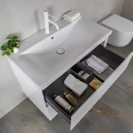 Тумба с раковиной AVS Гармония 80 белая, N821-07-800WG-01-810WG