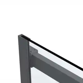 Душевой уголок Vincea Como Soft 110х90 VSR-1CS9011CLGM, дверь раздвижная, профиль вороненая сталь, стекло прозрачное