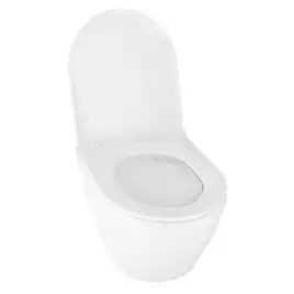 Унитаз подвесной Azario UNO AZ-2380 подвесной, безободковый, с сиденьем микролифт, Белый глянцевый