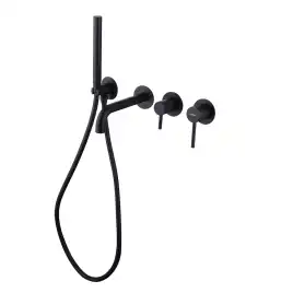 Смеситель для ванны с душем Abber Wasser Kreis AF8130B встраиваемый, с внутренней частью, Черный матовый