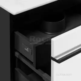 Тумбы под раковину Roca Aneto 60 857429806 подвесная, цвет, Белый глянцевый / Черный