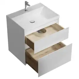 Тумба под раковину Grossman Меркадо 60 подвесная, белая матовая (106076)