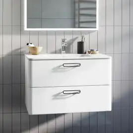 Тумба с раковиной IDDIS Brick 60, подвесная, Белая, BRI60W0i95K