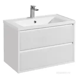 Тумба под раковину Aquaton Римини 80 1A226701RN010 подвесная цвет, белый глянец