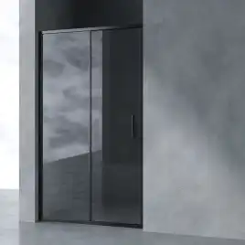 Душевая дверь в нишу AVS Вектор 110 см профиль черный, стекло прозрачное, 803-0002-195-11-BM-T