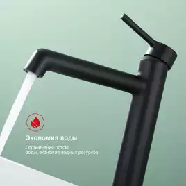 Смеситель для раковины Raglo R20.15.06 высокий, Черный матовый
