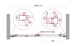 Душевая дверь BelBagno LUCE-BF-1-110-C-Cr стекло прозрачное, профиль Хром