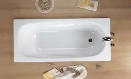 Стальная ванна BLB Universal Atlantica 150х75 B55U б/руч без отверстий для ручек, Белая