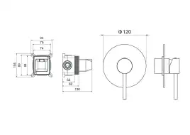 Смеситель для душа Aquatek Европа AQ1366BGM, Оружейная сталь