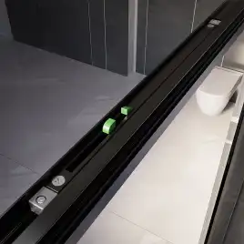 Душевая дверь Veconi Premium Trento PTD-30B 120 см, PTD30-B-120-01-C4, профиль Черный, стекло Прозрачное