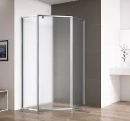 Душевой уголок CEZARES ECO-O-P-1-100-P-Cr стекло Матовое рифленая, профиль Хром