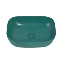 Раковина накладная ABBER RECHTECK 46х32,5х13,5 AC2200MBG, прямоугольная, темно-зеленая матовая