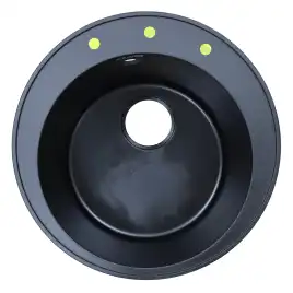 Кухонная мойка AZARIO Sivas 480х480х197 кварцевая, круглая, цвет Черный: CS00097657