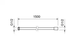 Шланг для душа Aquatek  AQ2105BGM, Оружейная сталь