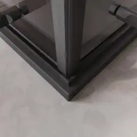 Душевой уголок Cezares LINER-A-2-90-C-NERO профиль Черный, стекло Прозрачное