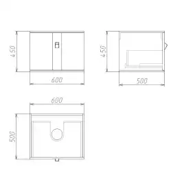 Тумба под раковину Grossman Норма 60 подвесная, белая глянцевая (106016)