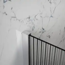 Душевая перегородка Azario Walk-in 100 AZ-251-100-BGL-CRF стекло 8 мм рифленое, профиль Золото матовое