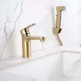 Смеситель для раковины Aquatek Ника AQ1812BG, Золото матовое