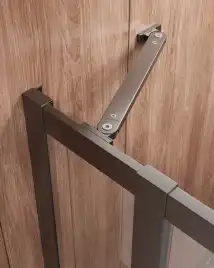 Душевой уголок CEZARES MOLVENO-AH-21-90+20-C-GM-IV стекло Прозрачное, профиль Оружейная сталь