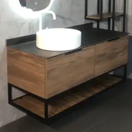 Тумба с умывальником Comforty Порто 120-1 Дуб темно-коричневый, 00-00000828