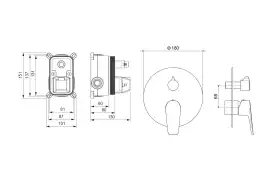 Смеситель для ванны Aquatek Бетта AQ1146BGM, Оружейная сталь