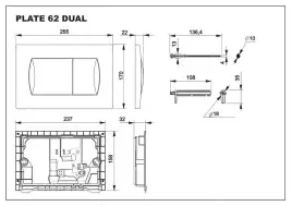 Панель смыва Roca Active 62B хром глянец 8901160B1