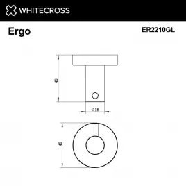 Крючок Whitecross ERGO gold, ER2210GL, Золото глянцевое