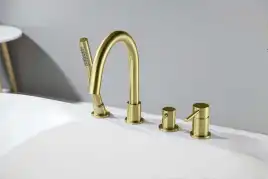 Смеситель на борт ванны Aquatek Европа AQ1348BG, Золото матовое