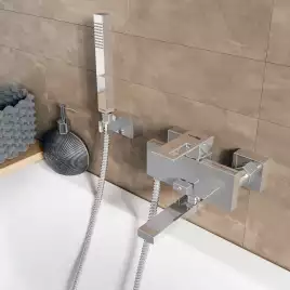 Смеситель для ванны WasserKRAFT Alme 1500 1501, однорычажный, с коротким изливом, Хром