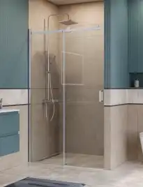 Душевая дверь BelBagno SOFT_CLOSE-2-BF-1-130-C-Cr стекло прозрачное, профиль Хром