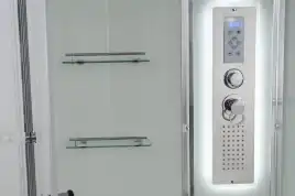 Душевая кабина AvaCan V5016LED 160x85 см, высокий поддон, с крышей