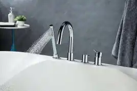 Смеситель на борт ванны Aquatek Европа AQ1348CR, однорычажный, с внутренней частью, Хром