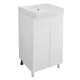 Тумба с раковиной Azario Эстима 50 CS00094634, напольная, Белая глянцевая