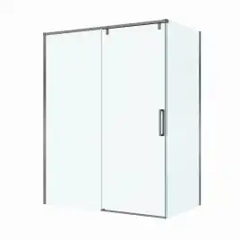Душевой уголок BelBagno SOFT_CLOSE-1-AH-1-150/90-C-GM стекло прозрачное, профиль Оружейная сталь