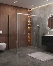 Душевой уголок CEZARESMOLVENO-AH-2/1-170/90-C-Cr-IV стекло Прозрачное, профиль Хром